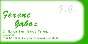 ferenc gabos business card